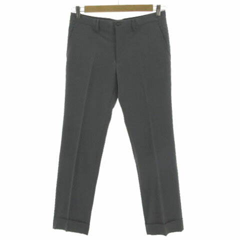 【中古】コムサイズム COMME CA ISM パンツ スラックス スリムストレート 裾ダブル グレー L メンズ 【ベクトル 古着】 241024 【中古】コムサイズム COMME CA ISM パンツ スラックス スリムストレート 裾ダブル グレー L メンズ 【ベクトル 古着】 241024