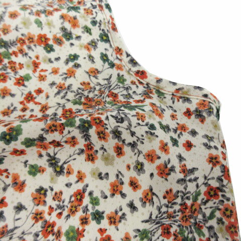 【中古】ビス ViS ワンピース BVE-1855-A ノースリーブ ロング丈 ウエストゴム ウエストドローコード 小花柄 アイボリー マルチカラー F レディース 【ベクトル 古着】 241108