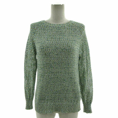 Three-Quarter Knit - 【中古】バンヤードストーム BARNYARDSTORM ニット ラグランスリーブ 長袖 袖鍵編み切替え コットン混 ミックス糸 マルチカラー 0 レディース 【ベクトル 古着】 250106