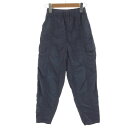 【中古】グリーンレーベルリラクシング ユナイテッドアローズ green label relaxing パンツ パラシュートパンツ カーゴパンツ ウエストゴム ナイロン ネイビー系 ネイビーグレー M キッズ 【ベクトル 古着】 241129
