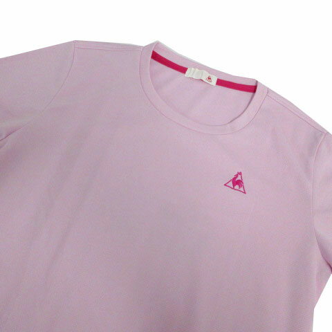 【中古】ルコックスポルティフ le coq sportif 長袖シャツ QB-115135 ロゴ刺繍 吸汗速乾 UVケア（UPF15）ピンク O レディース 【ベクトル 古着】 250404 2