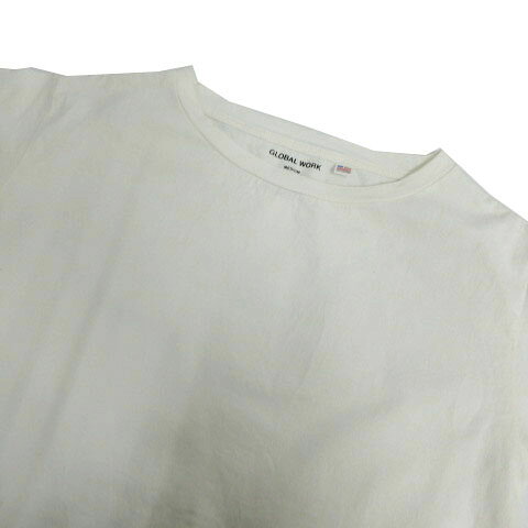 【中古】グローバルワーク GLOBAL WORK USAコットン オーバーサイズチュニック丈Tシャツ GW620053AD 五分袖 袖ダブル ホワイト 白 M レディース 【ベクトル 古着】 260420 vectorpremium-19023989 ブランド古着ベクトルプレミアム店 サンプル画像3