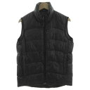 【中古】エルエルビーン L.L.BEAN ダウンベスト スタンドカラー ロゴ刺繍 ジップアップ 軽量 ダウン95% ブラック 黒 S レディース 【ベクトル 古...