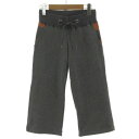 【中古】サウンズ グッド SOUNDS GOOD ユナイテッドアローズ UNITED ARROWS パンツ スウェット クロップド丈 ウエストゴム 日本製 コットン グレー オレンジ M レディース 【ベクトル 古着】 250306