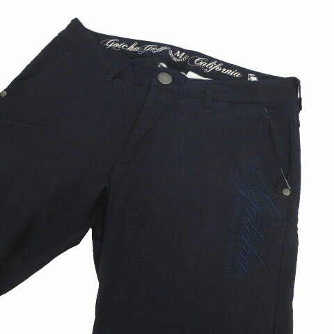 【中古】ガッチャゴルフ GOTCHA GOLF スーパー ストレッチ ロングパンツ 99GG1800 ロゴ刺繍 ネイビー 紺 M メンズ 【ベクトル 古着】 250322