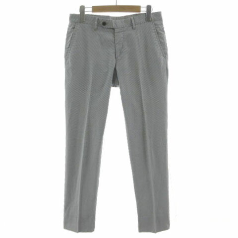 樂天商城 - 【中古】グリーンレーベルリラクシング ユナイテッドアローズ green label relaxing パンツ スリムフィット SLIMFIT ストレッチ コットン混 ハウンドトゥース柄 グレー ホワイト 白 S メンズ 【ベクトル 古着】 250429