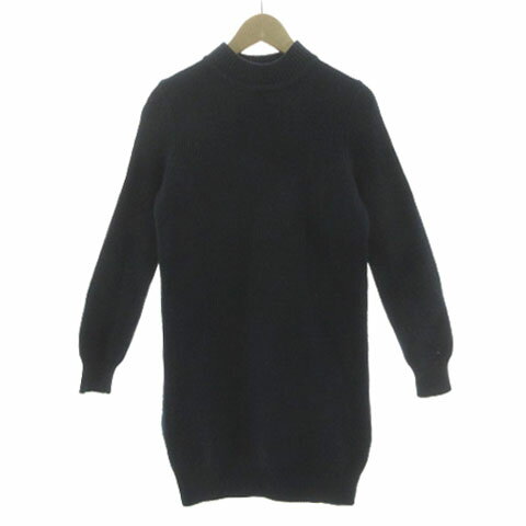 【中古】アダムエロペ Adam et Rope' ニット セーター モックネック 長袖 ロング丈 ウール ネイビー 紺 38 レディース 【ベクトル 古着】 250424 【中古】アダムエロペ Adam et Rope' ニット セーター モックネック 長袖 ロング丈 ウール ネイビー 紺 38 レディース 【ベクトル 古着】 250424