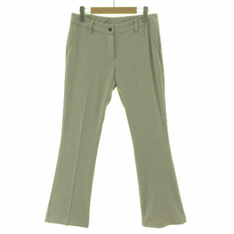 【中古】クリスティーナガヴィオリ CRISTINA GAVIOLI パンツ 裾フレア ストレッチ イタリア製 ベージュ系 カーキベージュ I42 レディース 【ベクトル 古着】 250613