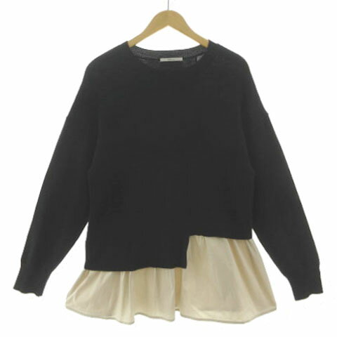 【中古】ドロワットロートレアモン Droite lautreamont シャツドッキングニットプルオーバー 3812-1704..