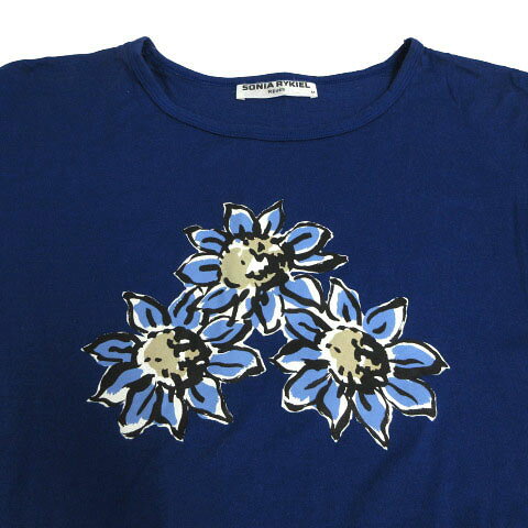 【中古】ソニアリキエル SONIA RYKIEL ルームウエア Tシャツ カットソー 半袖 花イ...