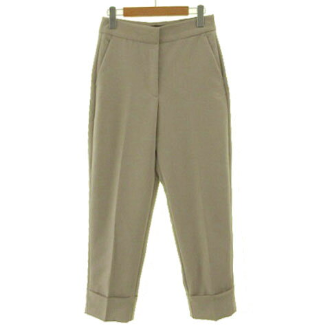 樂天商城 - 【中古】ザラ ZARA テーパードパンツ 裾ダブル ストレッチ ベージュ S レディース 【ベクトル 古着】 250923