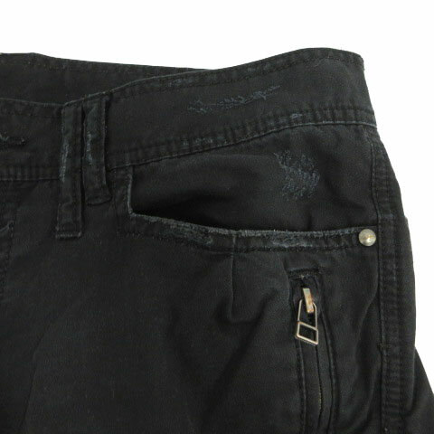 【中古】5351プールオム 5351 POUR LES HOMMES ダメージ加工コットンカーゴパンツ 0290050021 ブラック 黒 3 メンズ 【ベクトル 古着】 250908