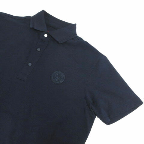 【中古】23区GOLF ウェーブ柄 半袖ポロシャツ KHVTBM0325 速乾 ロゴワッペン 半袖 ...