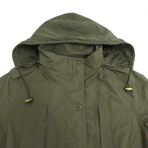 【中古】自由区 オンワード樫山 ミリタリージャケット JKWMIM0322 スタンドカラー フード ジップアップ ウエストドローコード オリーブグリーン 38 レディース 【ベクトル 古着】 260725 vectorpremium-19288686 ブランド古着ベクトルプレミアム店 サンプル画像3