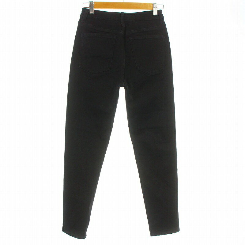 【中古】スナイデル snidel 22AW Sustainaスキニーデニムパンツ ジーンズ テーパード ジップフライ ストレッチ 0 S 黒 ブラック SWFP224033 /KU レディース 【ベクトル 古着】 240422