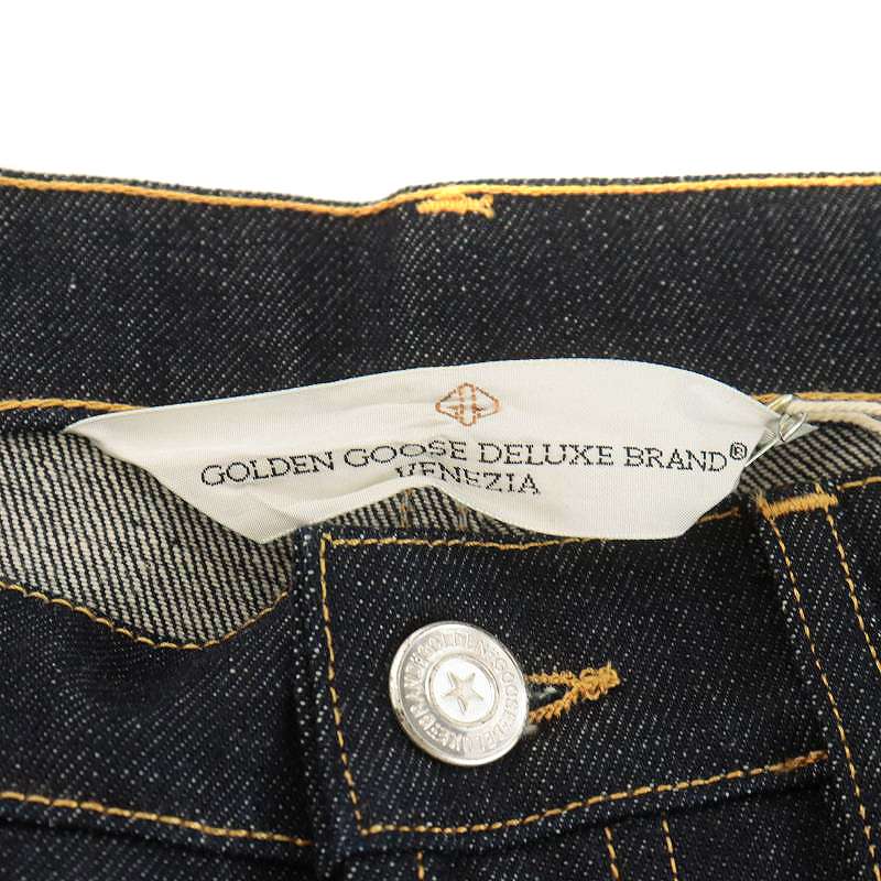 【中古】未使用品 ゴールデングース GOLDEN GOOSE デニムパンツ ジーンズ ジーパン ボタンフライ 24 XS 紺 ネイビー /AN35 ■GY21 レディース 【ベクトル 古着】 240418