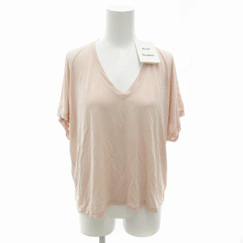 Rakuten - 【中古】未使用品 アクネ ストゥディオズ Acne Studios カットソー 半袖 Vネック 薄手 S ピンク /FT2 0829 ■GY21 ●TZ レディース 【ベクトル 古着】 240830