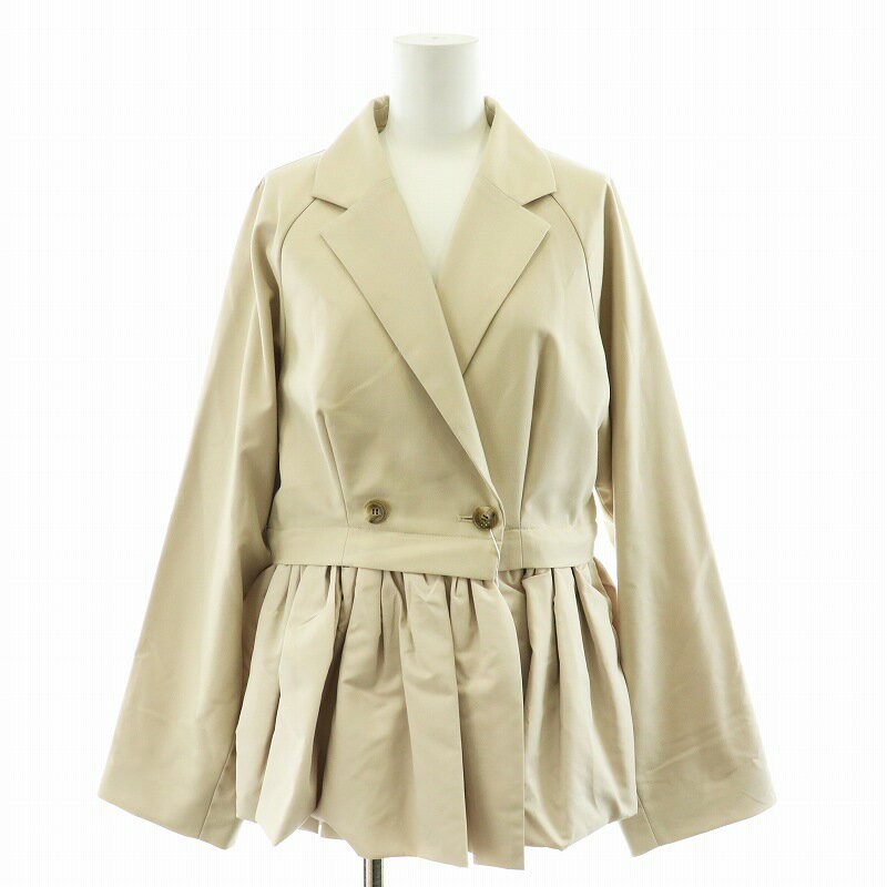 【中古】未使用品 コエル COEL 2WAYショートテーラードジャケット 38 M ベージュ 183102054 /AN31 ■GY36 レディース 【ベクトル 古着】 240628(4)