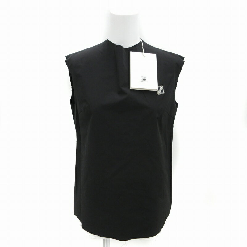 【中古】未使用品 ウェルダン WE11DONE タグ付き 2021年製 BLACK COTTON TOP ノースリーブ カットソー カットオフ XS 黒 ブラック /FT2 0829 ■GY21 ●TZ レディース 【ベクトル 古着】 240829