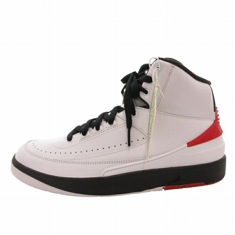 【中古】未使用品 ナイキ NIKE タグ付き AIR JORDAN 2 RETRO スニーカー シューズ 27cm ホワイト バーシティーレッド ブラック DX2454-106 /FF2 0830 ■GY20 ●TZ メンズ 【ベクトル 古着】 240830