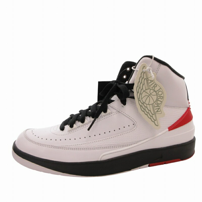 未使用品 ナイキ NIKE タグ付き AIR JORDAN 2 RETRO スニーカー シューズ 28cm ホワイト バーシティーレッド ブラック DX2454-106 /FF8 0830 ■GY20 ●TZ メンズ 240830