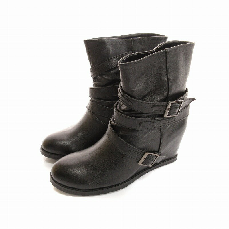 【中古】未使用品 センソユニコ Senso unico t.b タグ付き ショートブーツ エンジニア レザー インヒー..