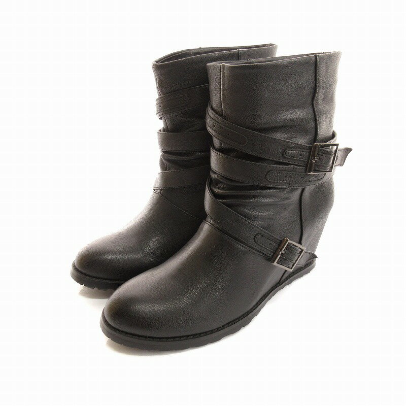 【中古】未使用品 センソユニコ Senso unico t.b タグ付き ショートブーツ エンジニア レザー インヒー..