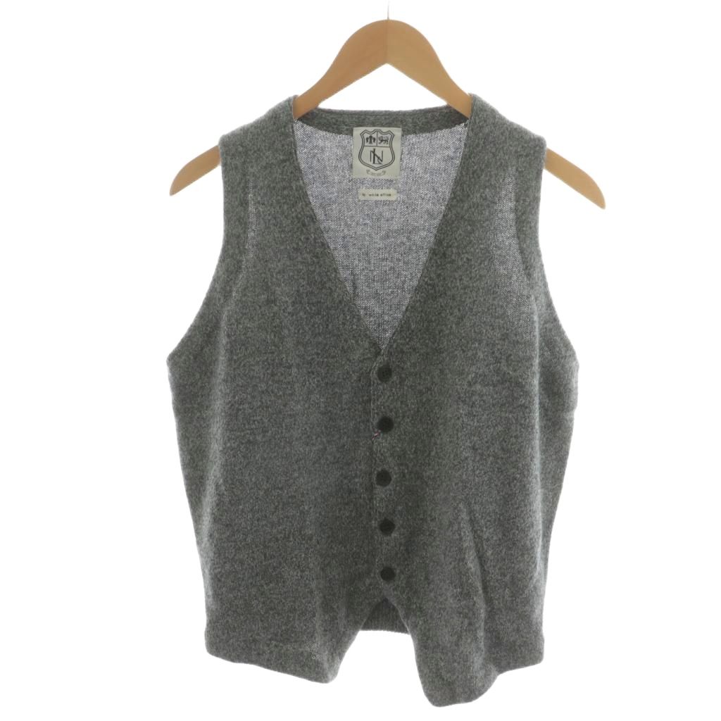 【中古】未使用品 ニュー&リングウッド NEW&LINGWOOD ベスト 前開き ウール アルパカ 38 グレー WTM14FW-HO23-KN /AN28 メンズ 【ベクトル 古着】 251024(4)