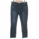 【中古】レッドカード RED CARD リバティクロップ Liberty Crop デニムパンツ ジーンズ スリムテーパード ジップフライ USED加工 ダメー...