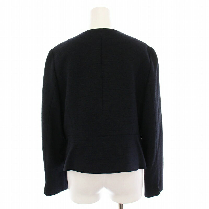 【中古】リファンネ RIFANNE 東京ソワール フォーマル セットアップ 上下 ノーカラージャケット ビジュー 台形スカート ひざ丈 13AR 紺 7808915-73-117 /YM ■MU レディース 【ベクトル 古着】 250621