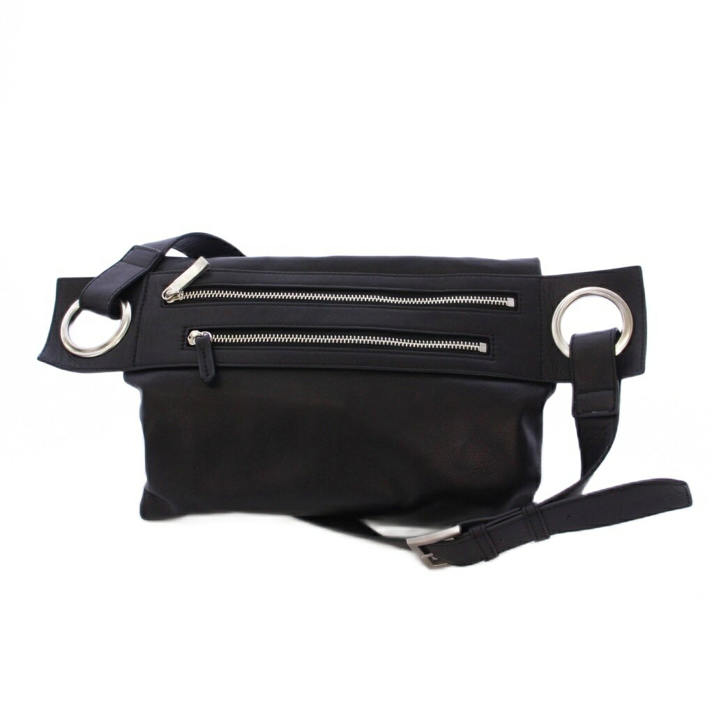 【中古】カワカワ kawa-kawa ショルダーバッグ レザー 黒 /BM ■SD レディース 【ベクトル 古着】 250820