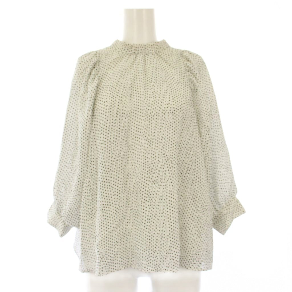 【中古】アーバンリサーチ URBAN RESEARCH ランダムドットボリュームスリーブブラウス ドット柄 七分袖 FREE 白 UR24-23X006 /TK ■BM レディース 【ベクトル 古着】 250911