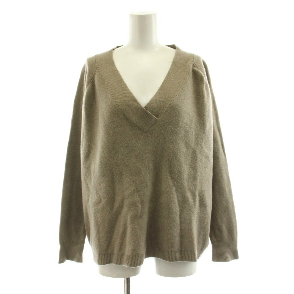 Rakuten - 【中古】ドゥーズィエムクラス DEUXIEME CLASSE 19AW ミドルゲージニット セーター 長袖 Vネック ウール カシミヤ混 グレージュ 19080500719030 /KU ■MU レディース 【ベクトル 古着】 260525