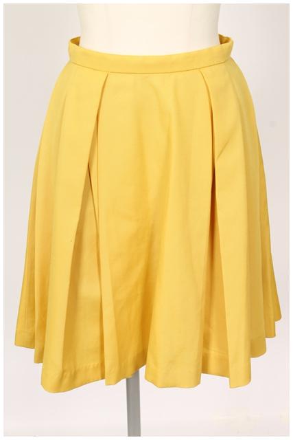 【中古】 チェスティ Chesty 15SS スカート タック ひざ丈 0 黄 イエロー ayy0509 レディース 【ベクトル 古着】 190509