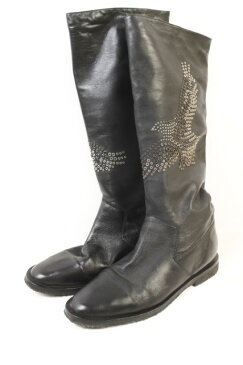 【中古】 ジミーチュウ JIMMY CHOO ブーツ ロング スタッズ 装飾 40.5 黒 ブラック /sh0521 レディース 【ベクトル 古着】 190529