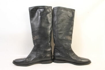 【中古】 ジミーチュウ JIMMY CHOO ブーツ ロング スタッズ 装飾 40.5 黒 ブラック /sh0521 レディース 【ベクトル 古着】 190529