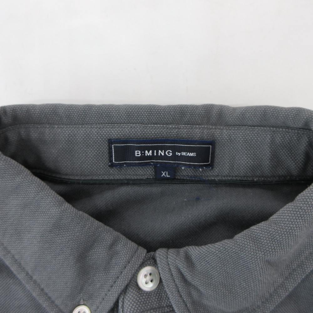 【中古】ビーミングバイビームス B:MING LIFE STORE by BEAMS ポロシャツ 鹿の子 半袖 XL グレー /JS ■GY66 メンズ 【ベクトル 古着】 260130
