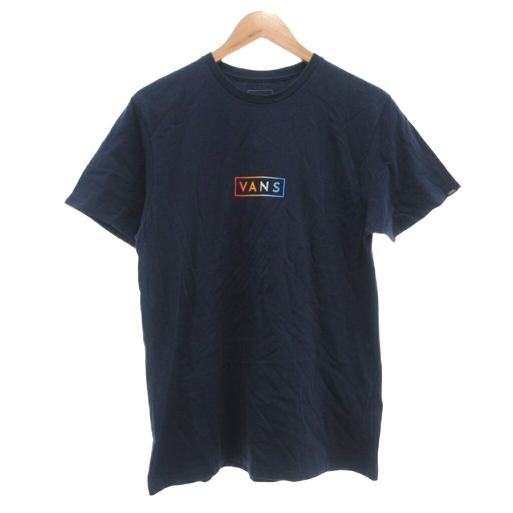 Rakuten - 【中古】バンズ VANS Tシャツ M 紺 ネイビー 半袖 ラウンドネック ロゴプリント /SX ■ECG003 メンズ 【ベクトル 古着】 260323