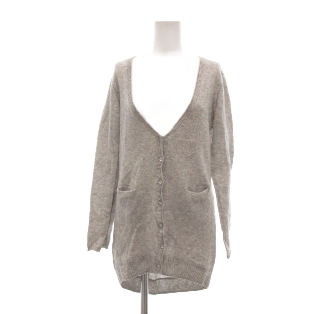 樂天商城 - 【中古】エターナル カシミヤ ETERNAL CASHMERE カーディガン カシミヤ L グレー Vネック 長袖 ボタンフロント /ML ■ECG003 レディース 【ベクトル 古着】 260327