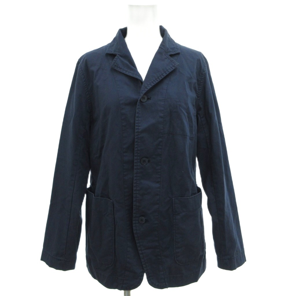 【中古】マリンフランセーズ LA MARINE FRANCAISE 美品 ジャケット カバーオール L 紺 ネイビー テーラードカラー 長袖 パッチポケット /KB ■ECF003 レディース 【ベクトル 古着】 260323