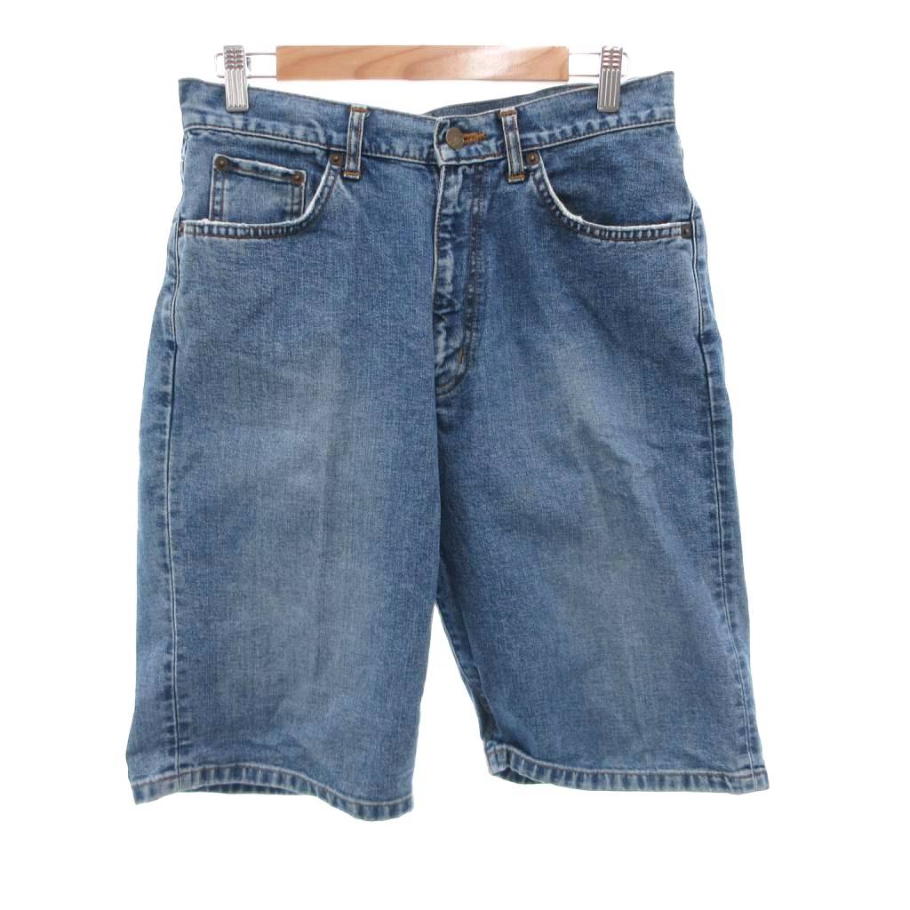 Cropped Pants - 【中古】エドウィン EDWIN 美品 ジーンズ デニムパンツ ハーフパンツ 30 紺 ネイビー 無地 ハーフ丈 /IL ■ECF004 レディース 【ベクトル 古着】 260411