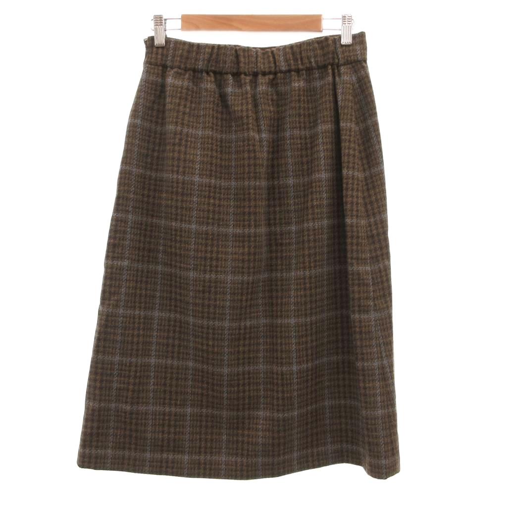 【中古】未使用品 ロペピクニック ROPE Picnic タグ付き スカート 40 茶 ブラウン チェック柄 ラップデザイン ミモレ ロング ベルト /NU ■ECF004 レディース 【ベクトル 古着】 260421 vectorpremium-19053146 ブランド古着ベクトルプレミアム店 サンプル画像2