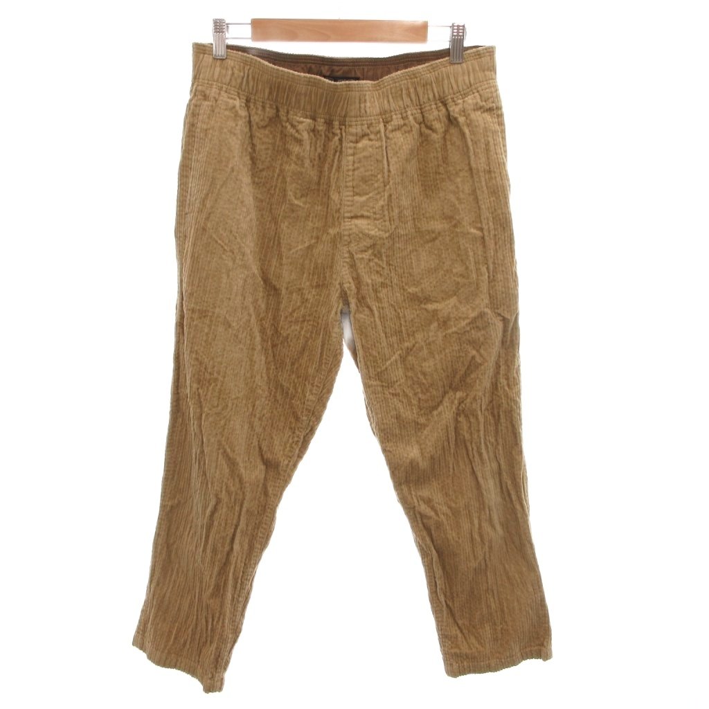 【中古】エムケーミッシェルクランオム MK MICHEL KLEIN HOMME コーデュロイパンツ 48 茶色 ブラウン イージーウエスト クロップド丈 /..