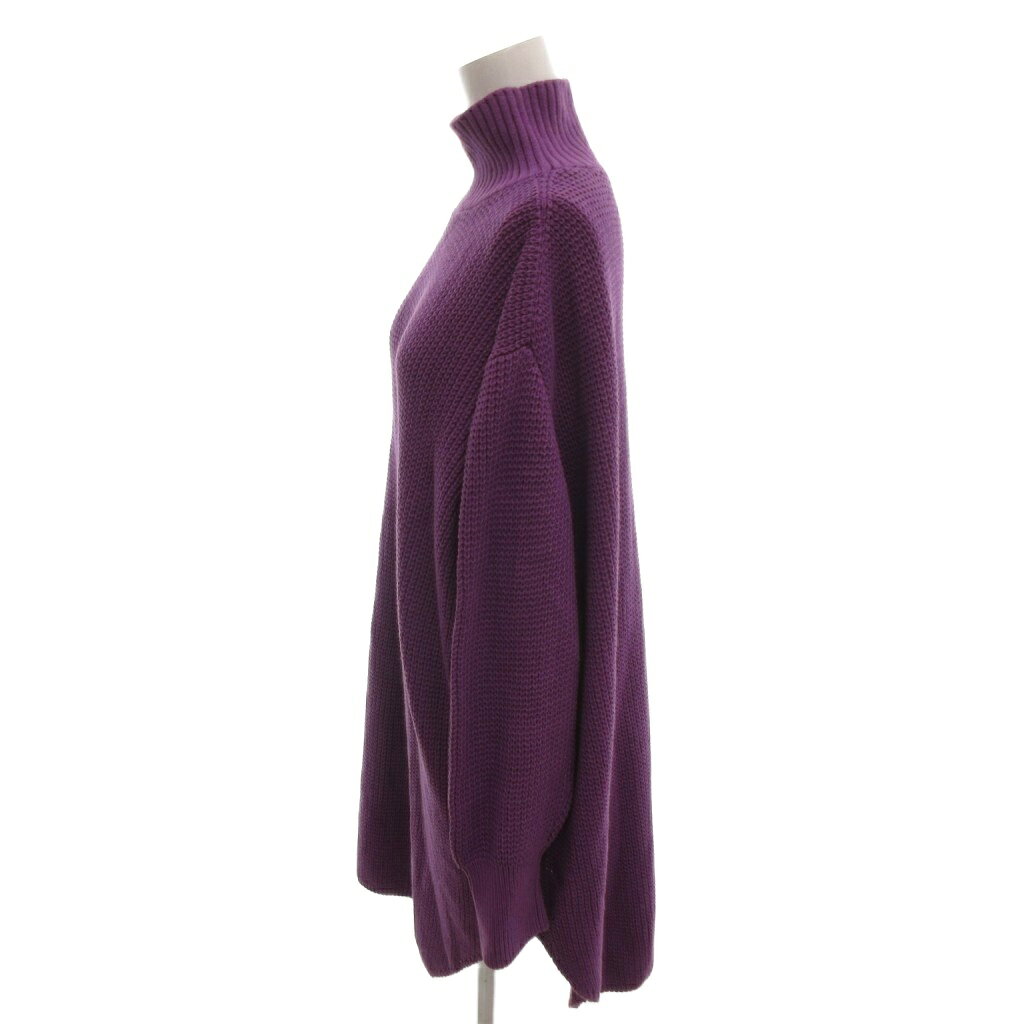 【中古】未使用品 ミラオーウェン Mila Owen 美品 ニット セーター カシミヤ 1 紫 パープル タートルネック オーバーサイズ 長袖 ワッフル編み /MX ■ECG005 レディース 【ベクトル 古着】 260527 vectorpremium-19152414 ブランド古着ベクトルプレミアム店 サンプル画像3