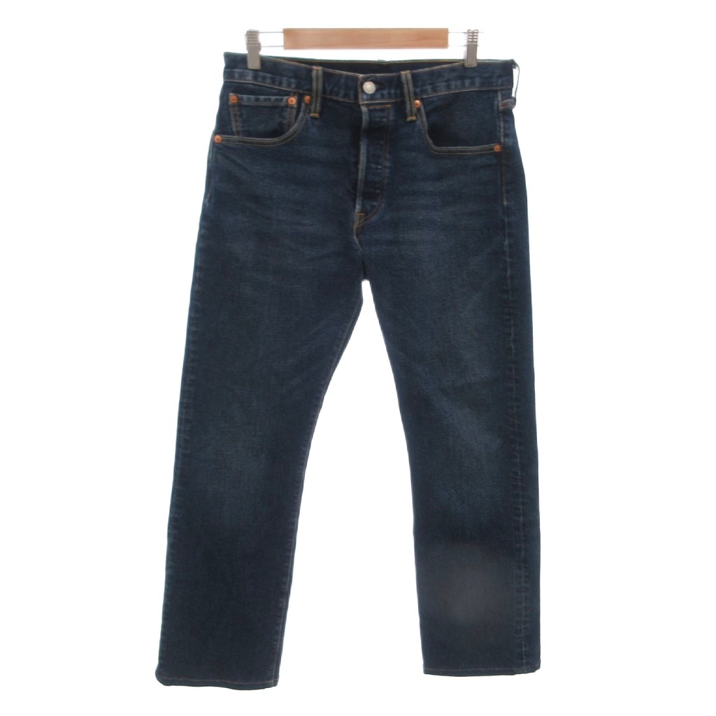 [중고] 리바이스 Levi's 501 데님 팬츠 청바지 W31 L32 인디고 블루 무지 버튼 플라이 스트레이트 /MX 맨즈 [벡터 헌옷] 260530