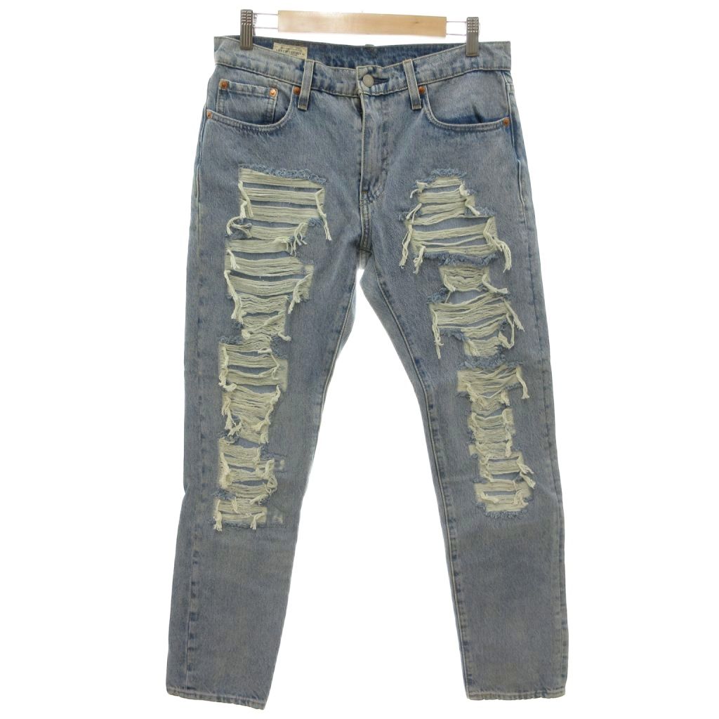 [중고] 리바이스 프리미엄 Levis PReMIUM HI-BALL 데님 팬츠 청바지 W30 테이퍼드 데미지 가공 포켓 첨부 인디고 블루 /KB ■ECG005 맨즈 [벡터 헌옷] 260522