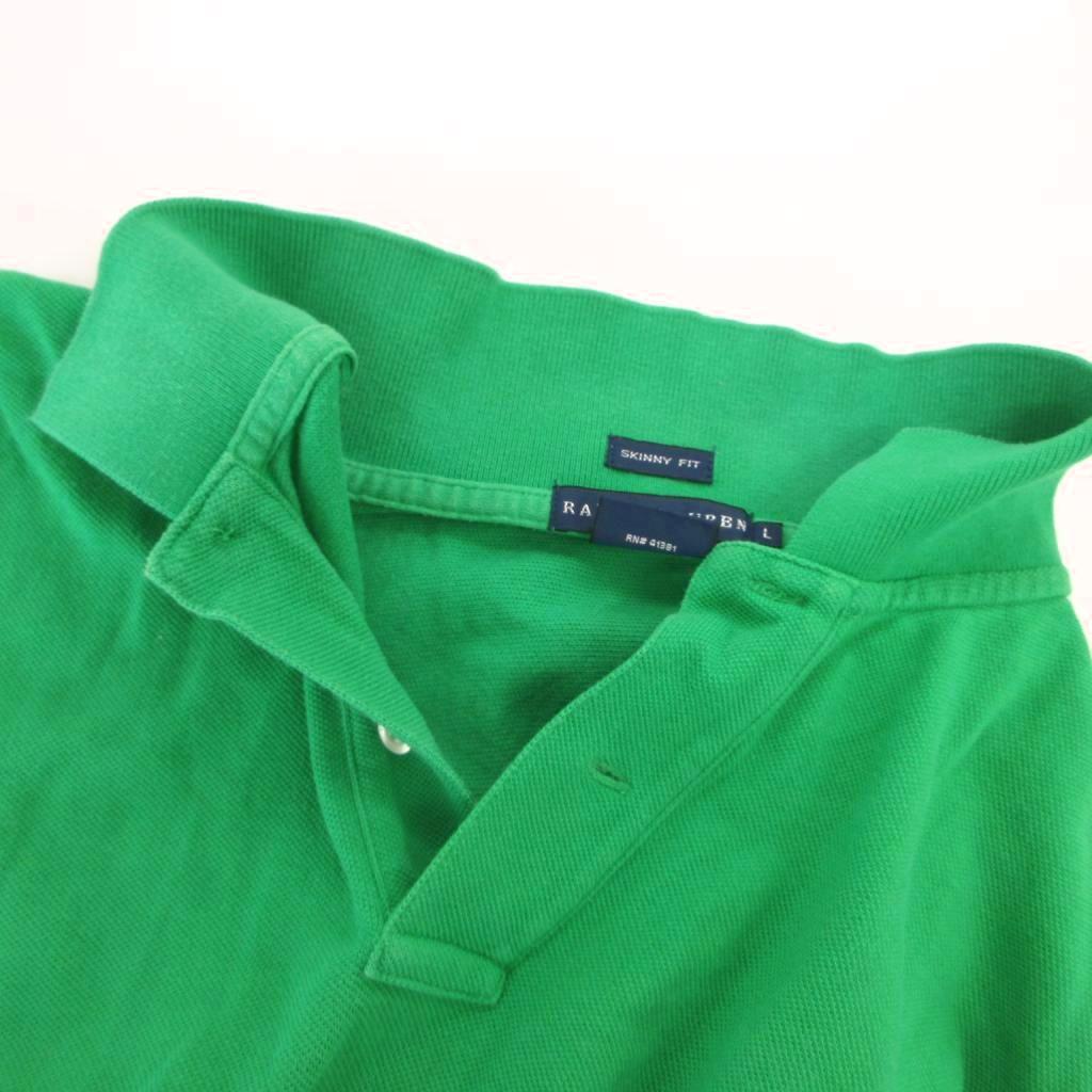 ブランド古着ベクトルプレミアム店の【中古】ラルフローレン RALPH LAUREN ポロシャツ 鹿の子 L 緑 グリーン 半袖 ロゴ刺繍 /NU ■ECE006 レディース 【ベクトル 古着】 260606｜アングル3