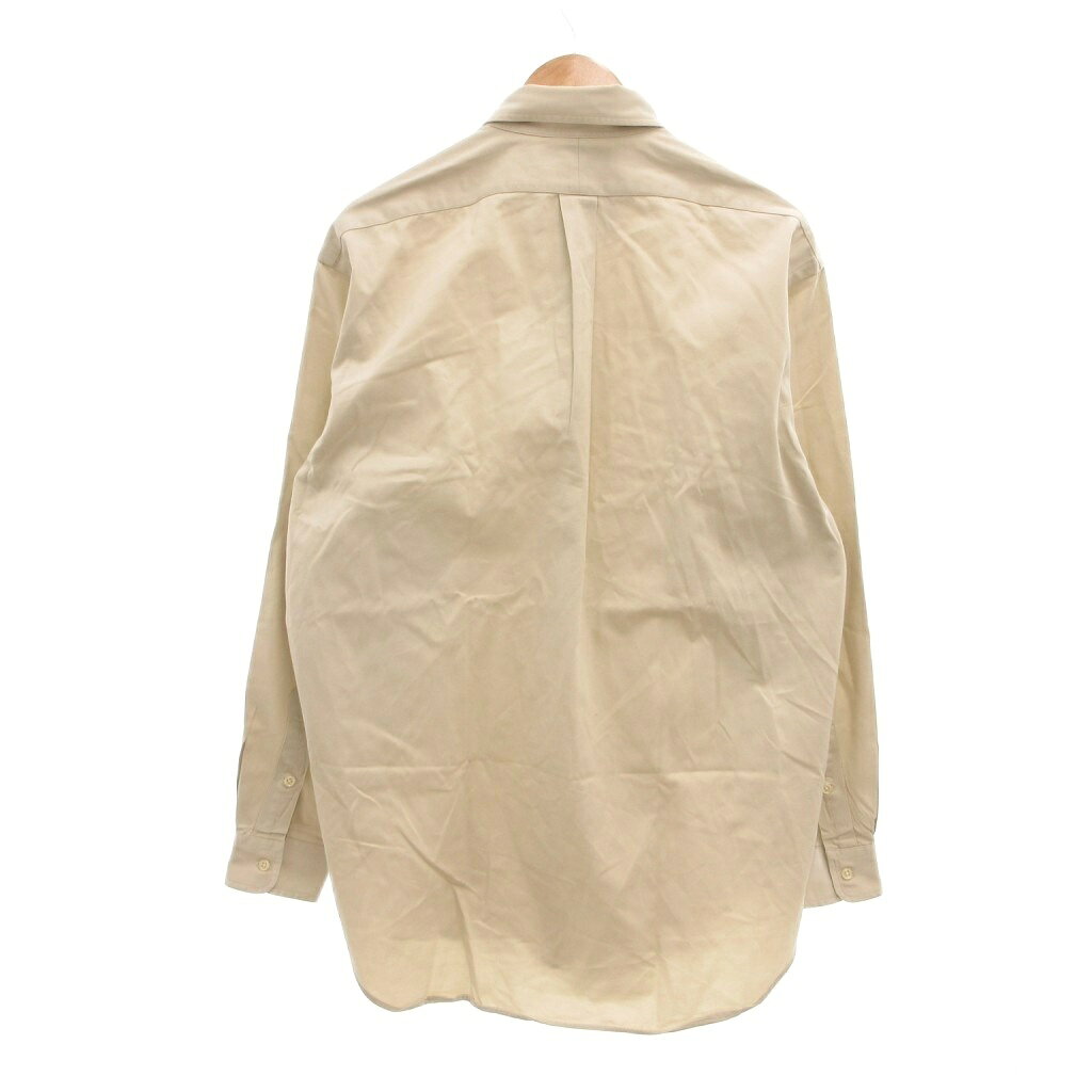 【中古】ラルフローレン RALPH LAUREN シャツ ブラウス M ベージュ ボタンダウンカ...