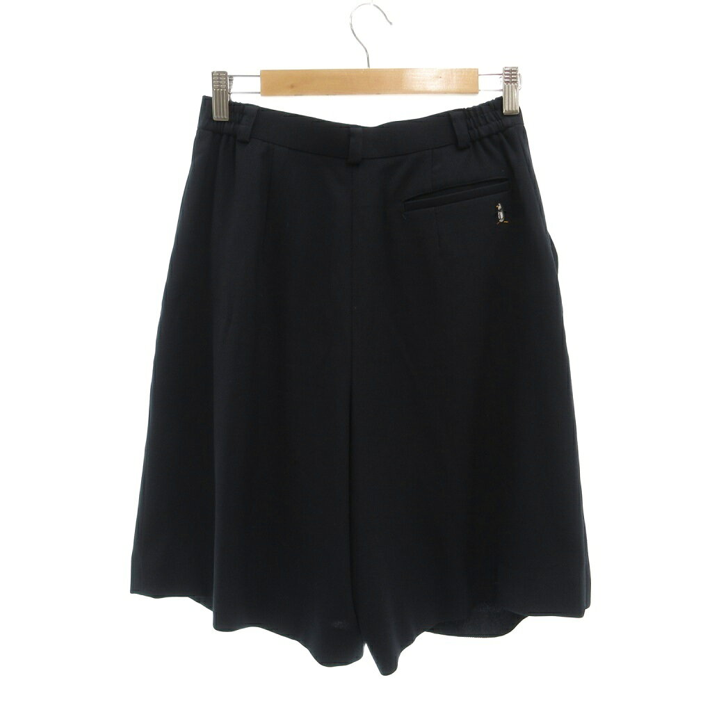 【中古】マンシングウェア MUNSINGWEAR キュロット パンツ プリーツ タック 11 紺 ネイビー /NU ■ECF007 レディース 【ベクトル 古着】 260714