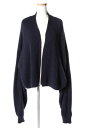 【中古】 アドーア ADORE 17SS カーディガン 羽織 長袖 バルキーニット ビッグスリーブ 38 紺 ネイビー /ms0507 レディース 【ベクトル 古着】 190507